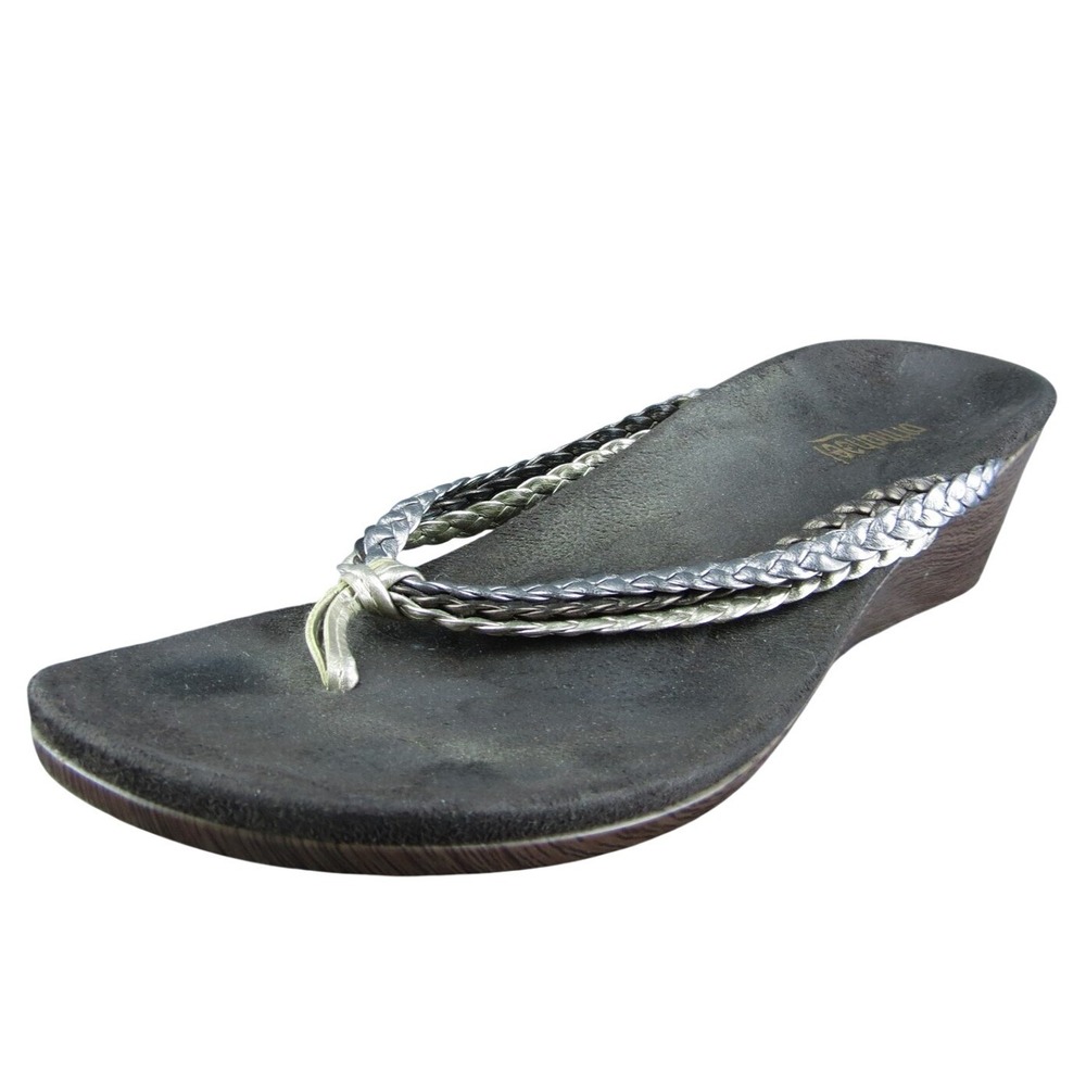 Orthaheel Ramba Women Flip Flop Sandal Shoes Bronze Leather Size 8 Medium